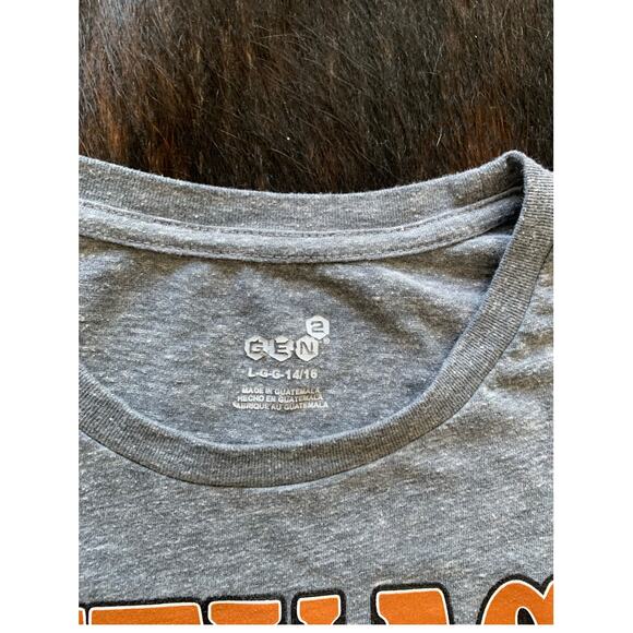 Texas Longhorns Women’s T-Shirt Gray Size Large – Burnt Orange Lettering - Picture 3 of 5